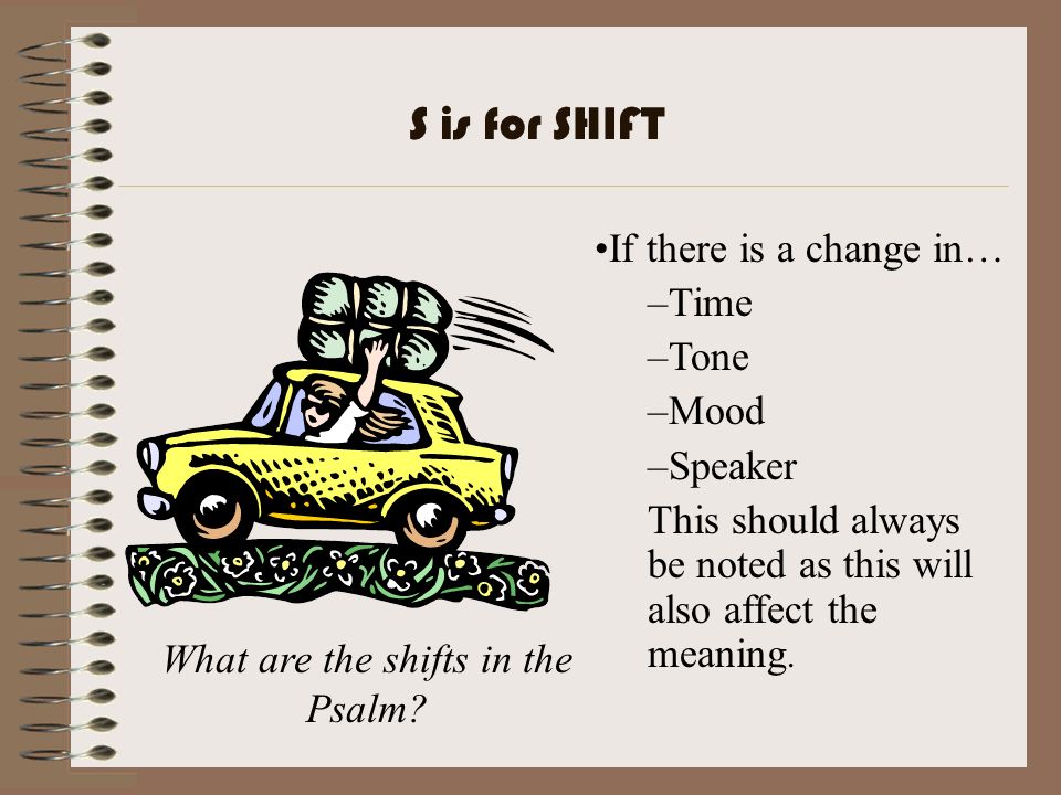 What are the shifts in the Psalm