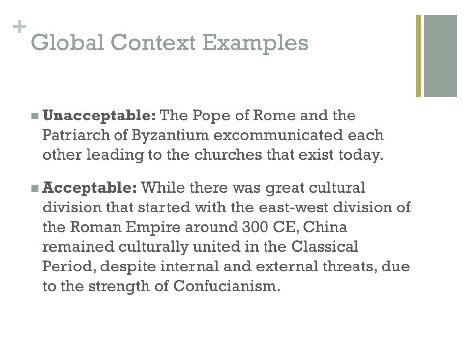 Global Context Examples