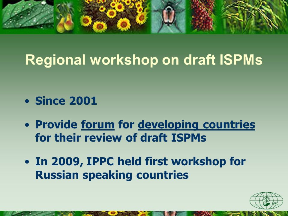 Regional workshop on draft ISPMs