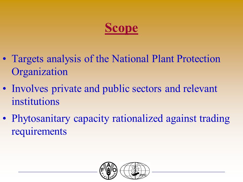 Scope Targets analysis of the National Plant Protection Organization