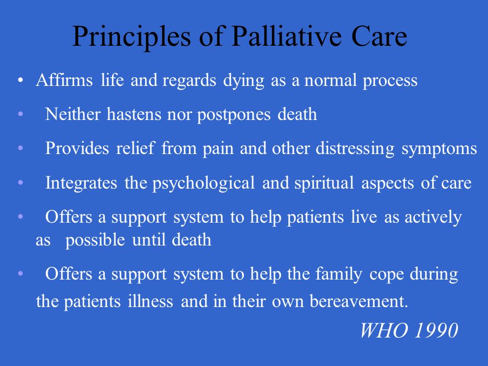 Principles of Palliative Care