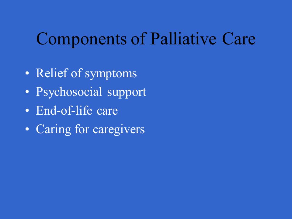 Components of Palliative Care