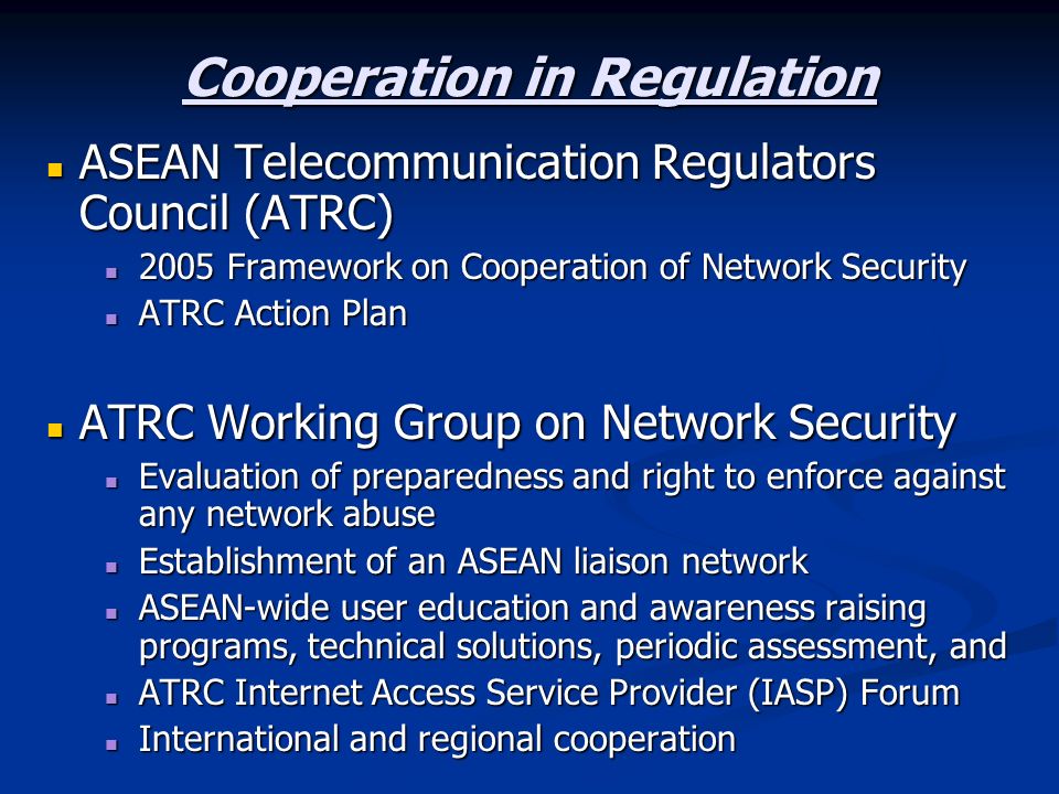 Cooperation in Regulation