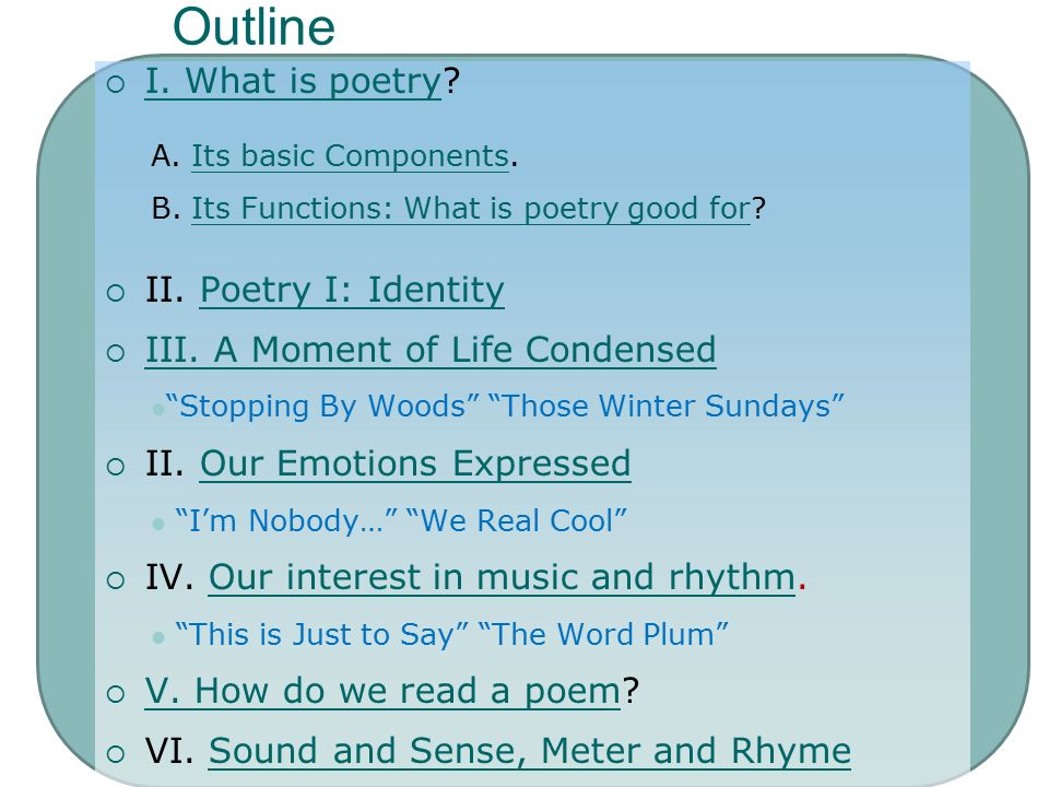 Basic Components Of Poetry