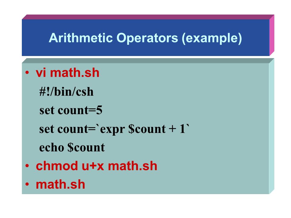 Operator example