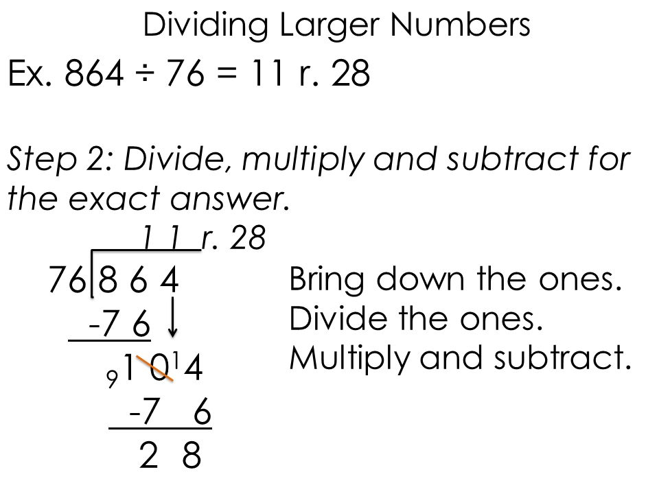 Dividing Larger Numbers