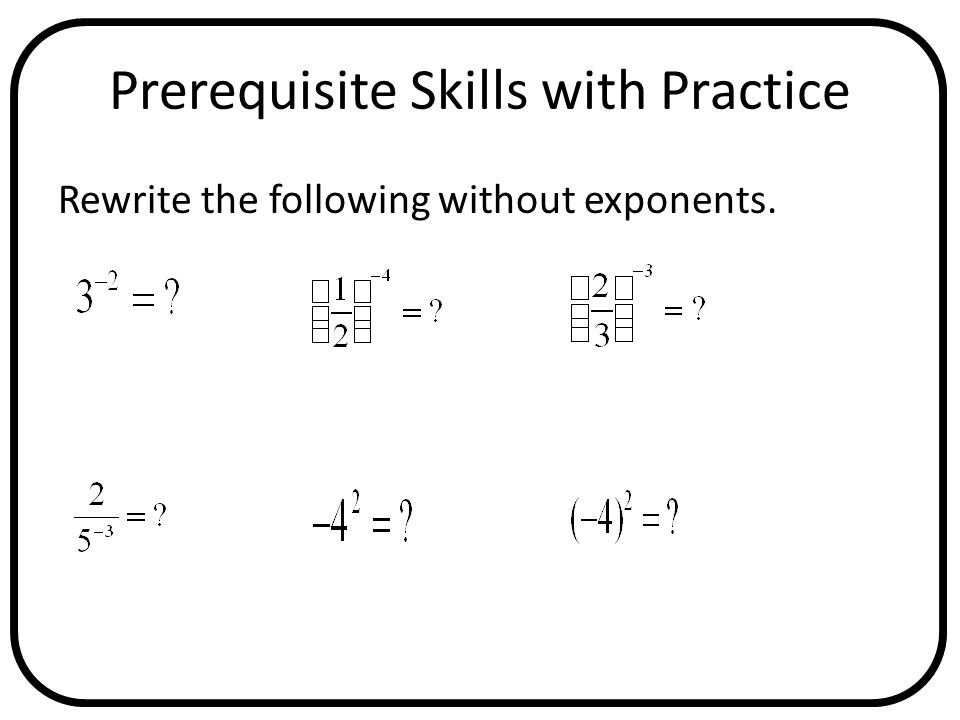 Prerequisite Skills with Practice