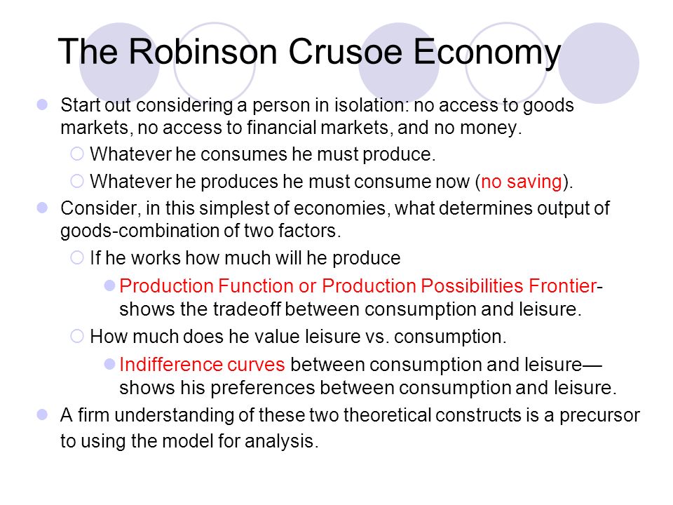 Resultado de imagen de robinson crusoe model economics"