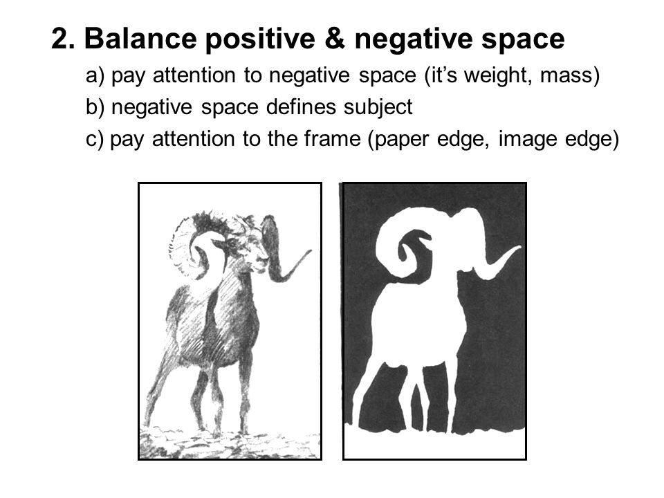 2. Balance positive & negative space