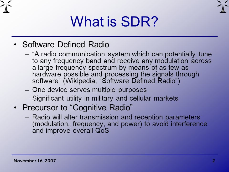 Software Defined Radio - ppt video online download