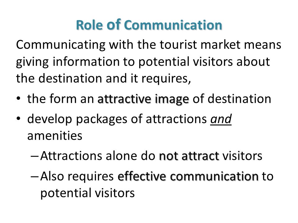importance of communication in tourism