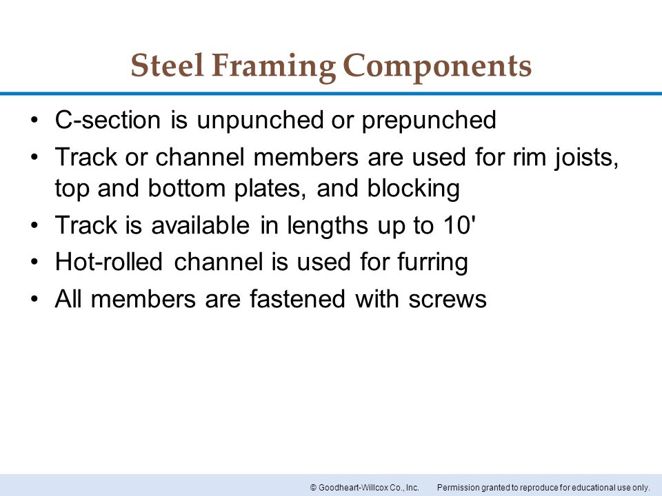 Steel Framing Components