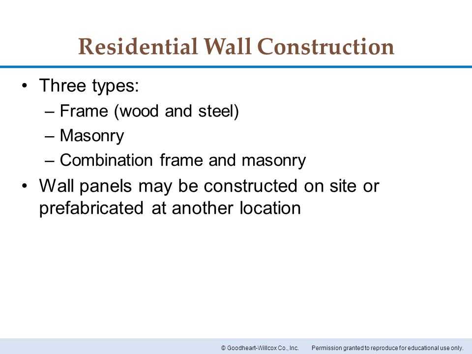 Residential Wall Construction
