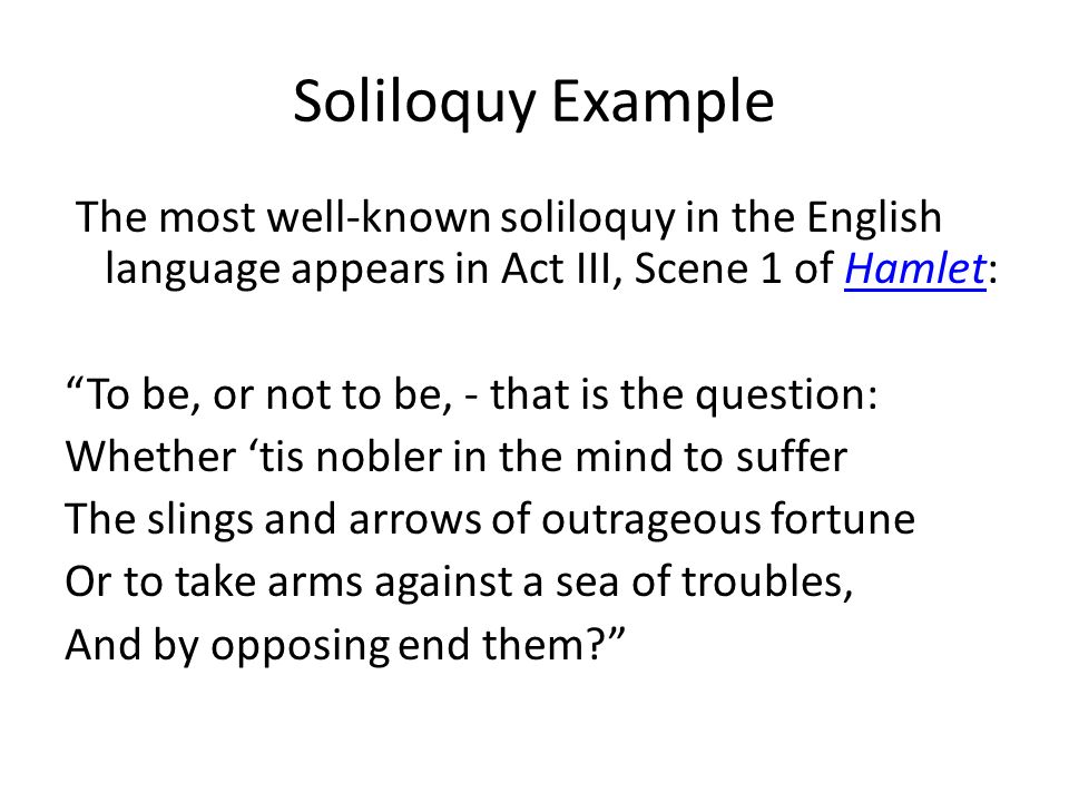 what is a soliloquy