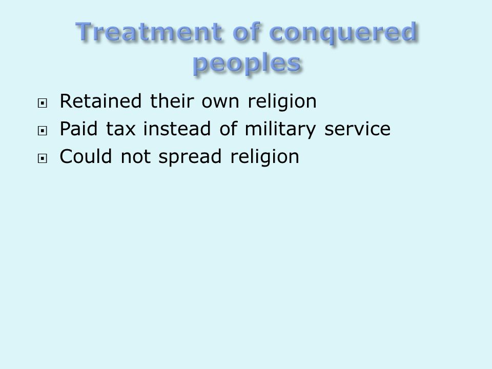Treatment of conquered peoples