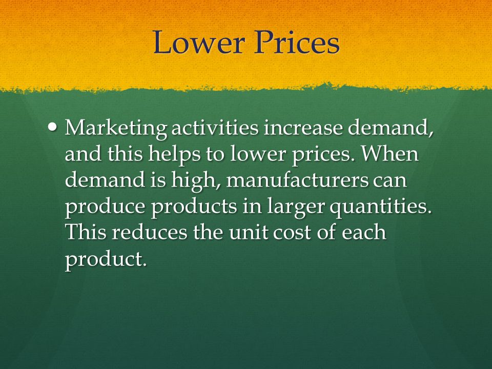 Lower Prices