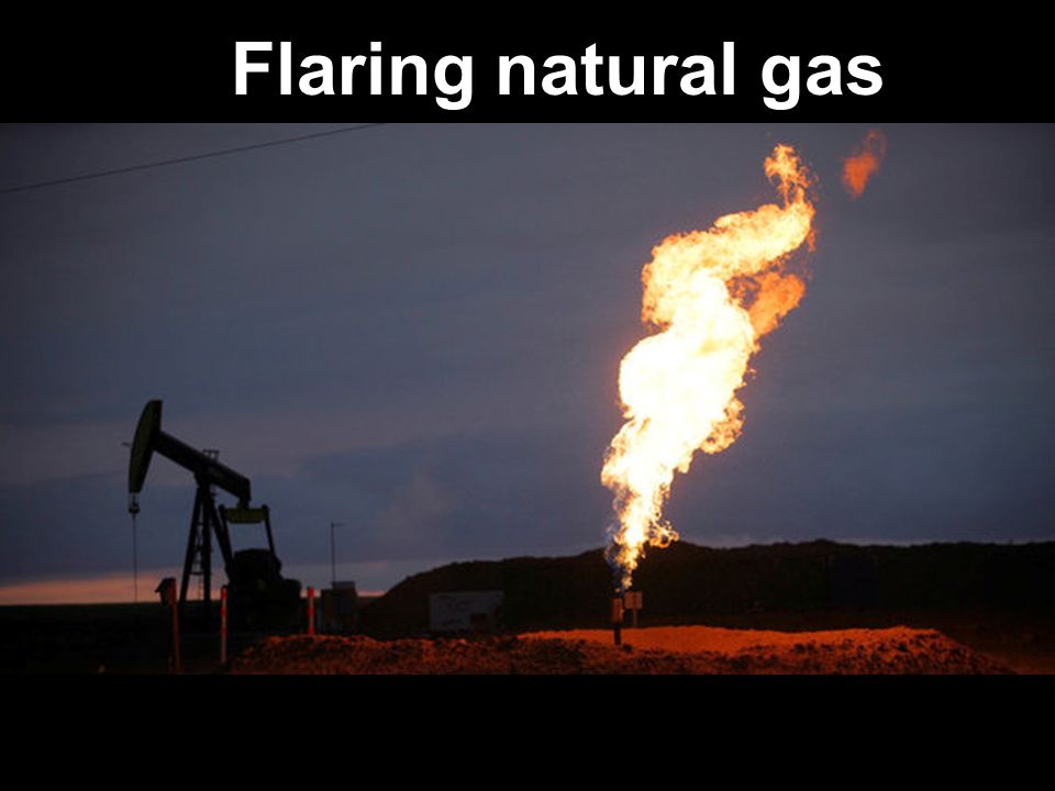 Flaring natural gas