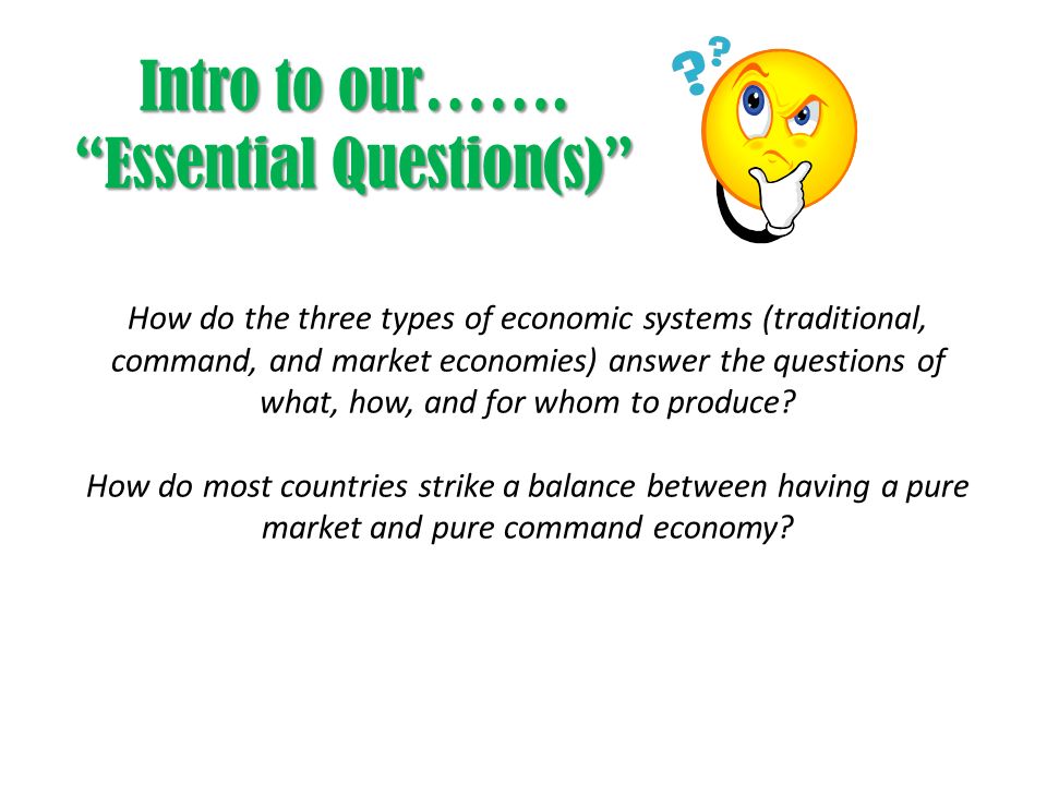 Intro to our……. Essential Question(s)