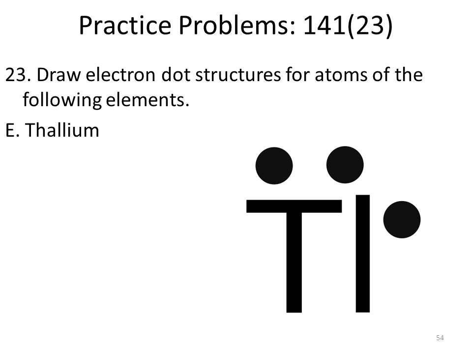 Electron Dot Structure For Thallium