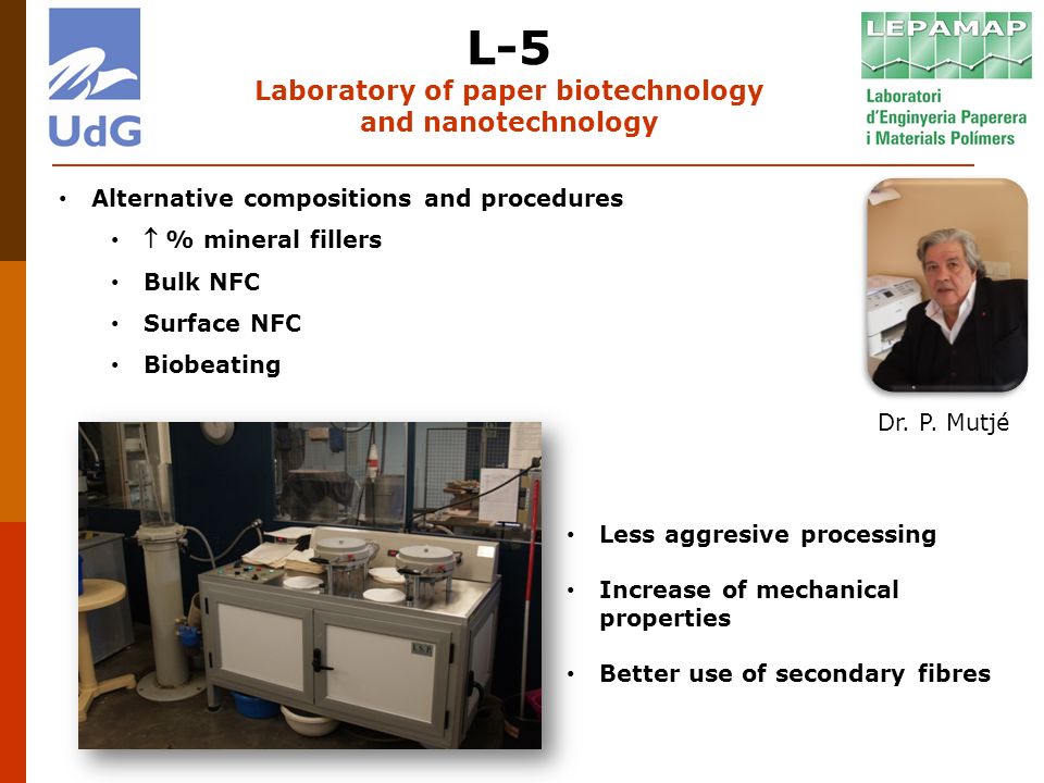 Laboratory of paper biotechnology