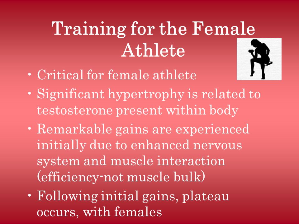 Training for the Female Athlete