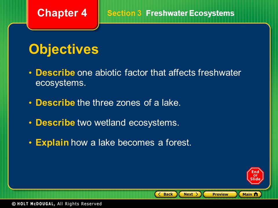 Section 3 Freshwater Ecosystems