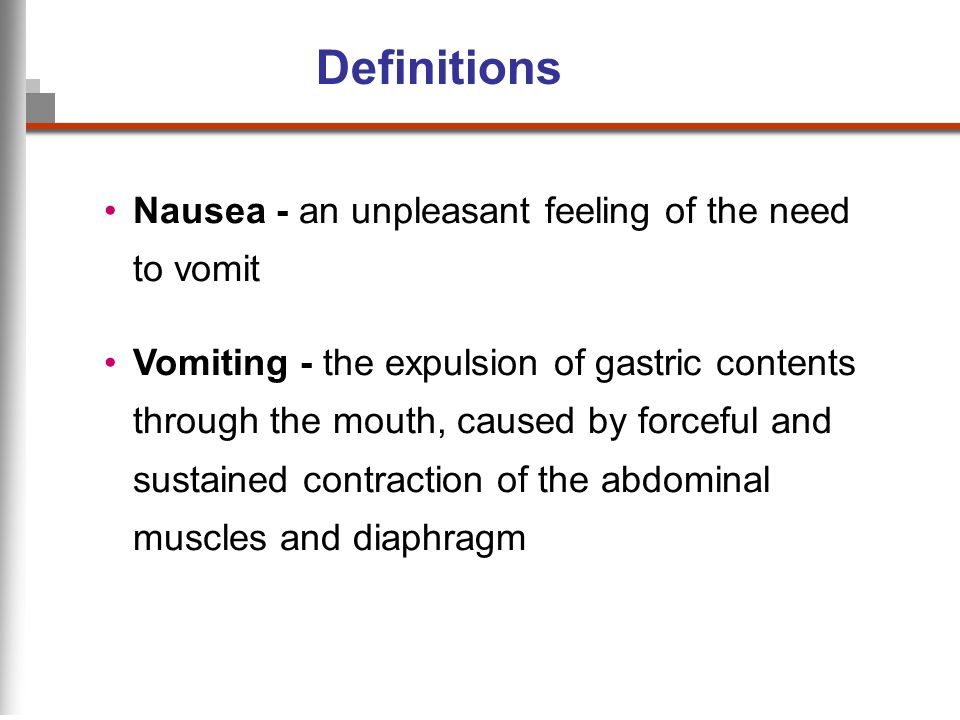 Management Of Nausea and Vomiting in Palliative Care - ppt video online  download