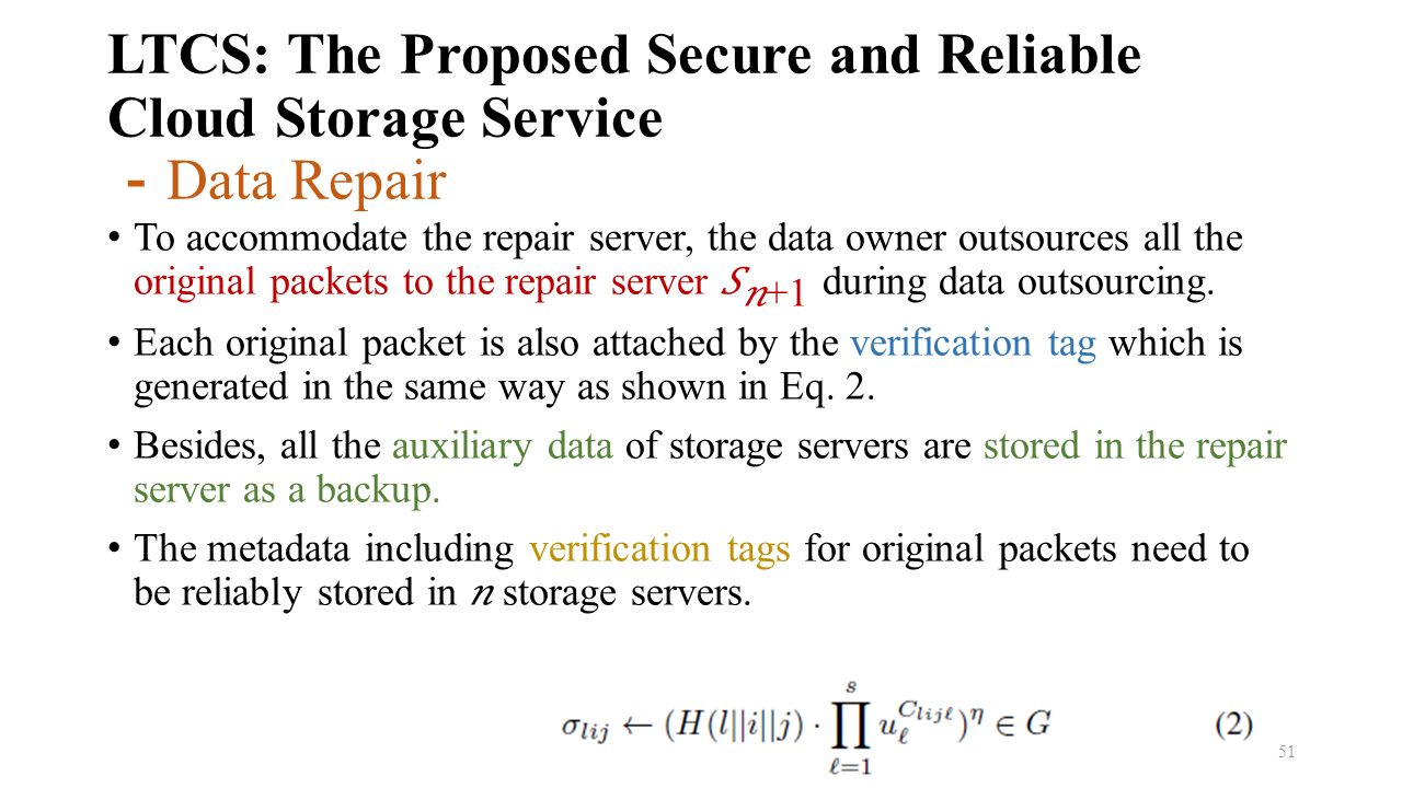 LTCS: The Proposed Secure and Reliable Cloud Storage Service －Data Repair