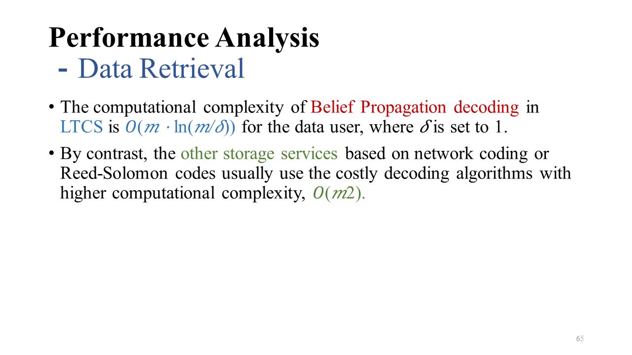 Performance Analysis －Data Retrieval