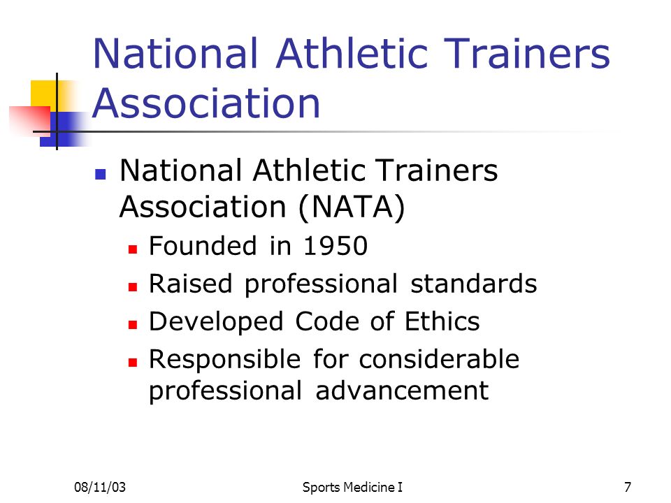 National Athletic Trainers Association