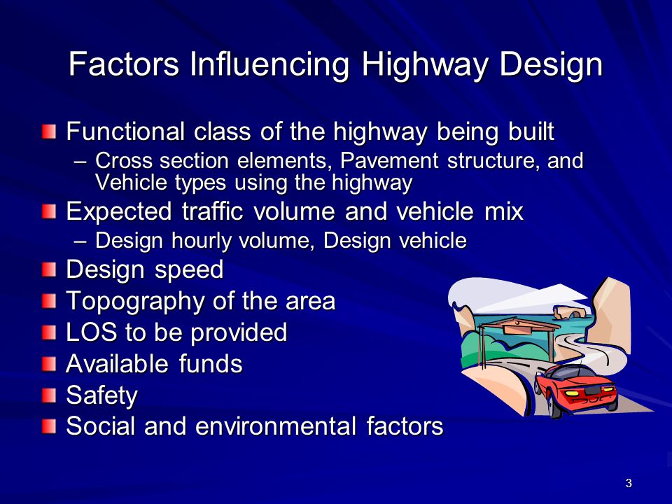 Factors Influencing Highway Design