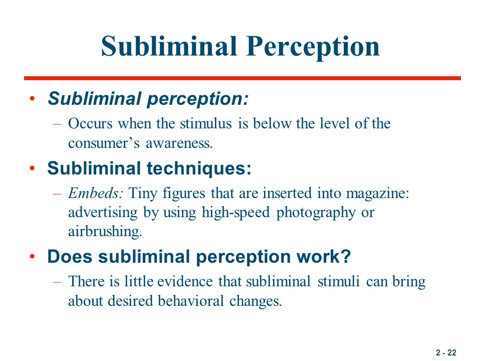 subliminal perception definition