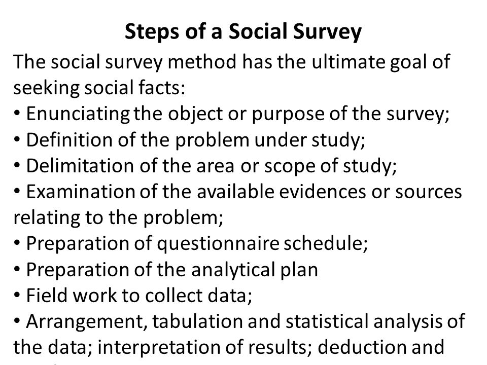 social survey definition