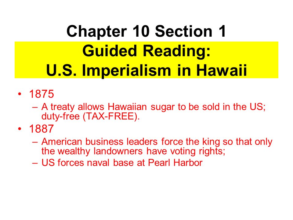 us imperialism in hawaii 1897