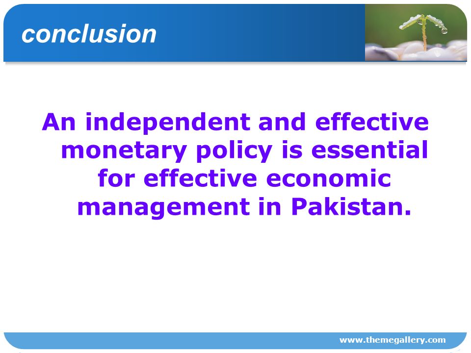 conclusion for monetary policy essay