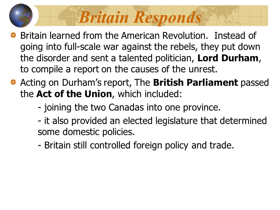 Britain Responds