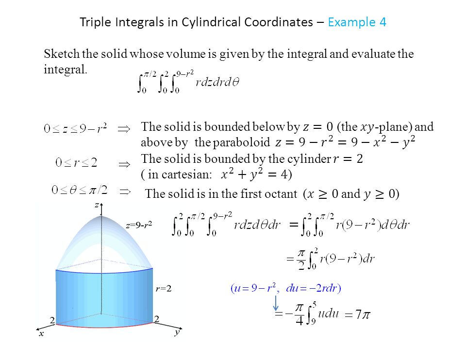 Triple Integral In Cylindrical Coordinates Ppt Video Online Download