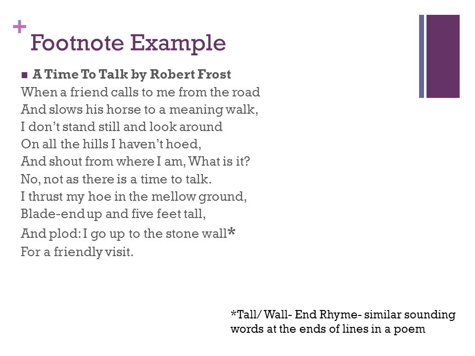 robert frost a time to talk