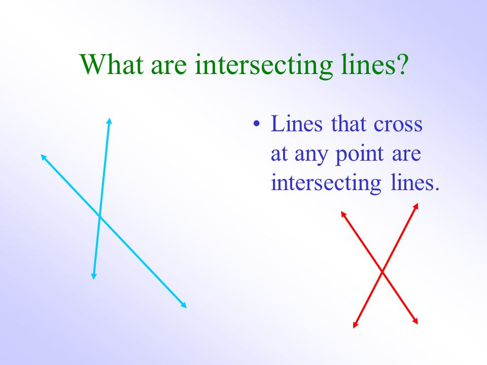What are intersecting lines
