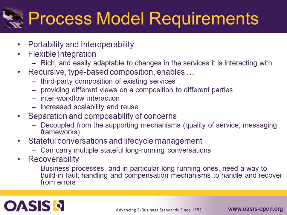 Process Model Requirements