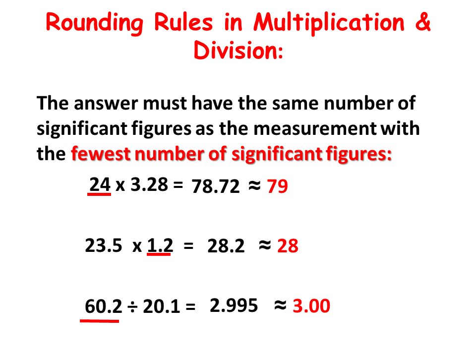 Rounding Rules in Multiplication & Division:
