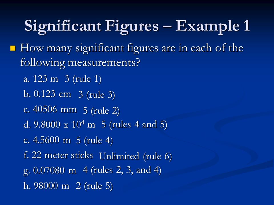 Significant Figures – Example 1