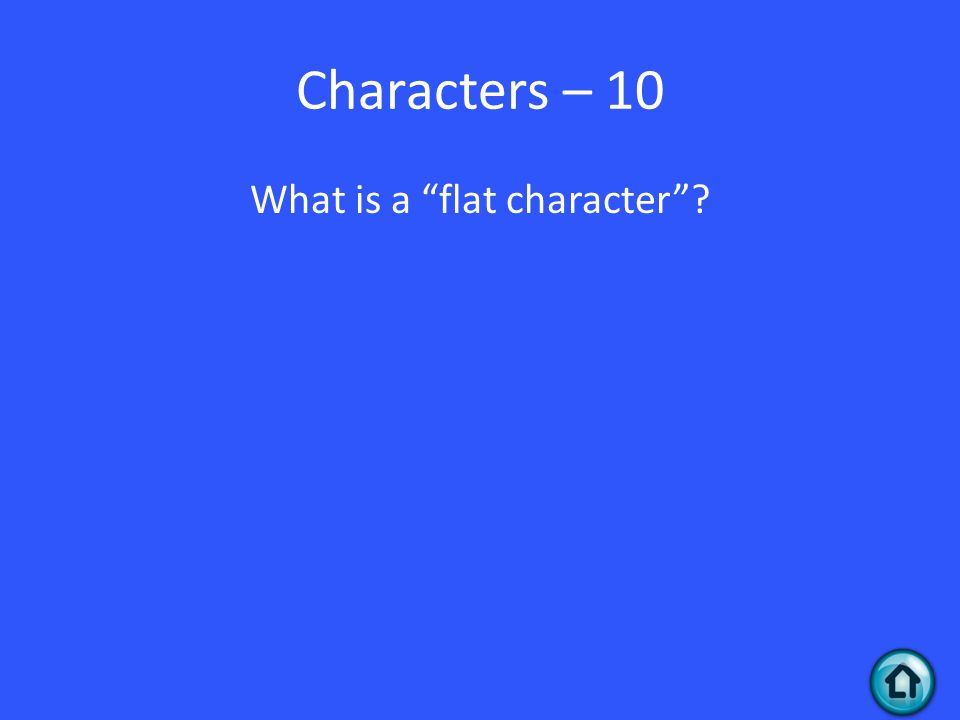 What is a flat character