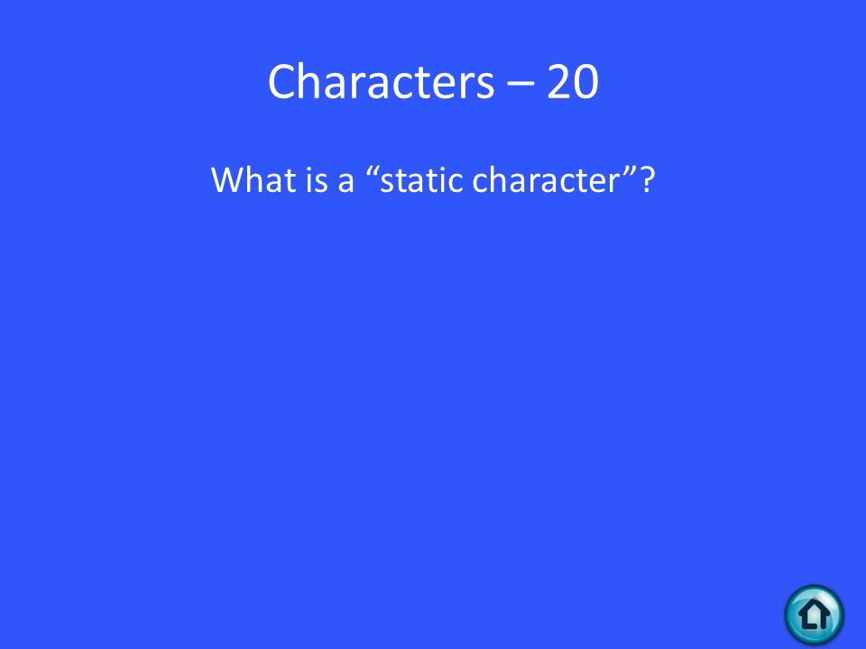 What is a static character