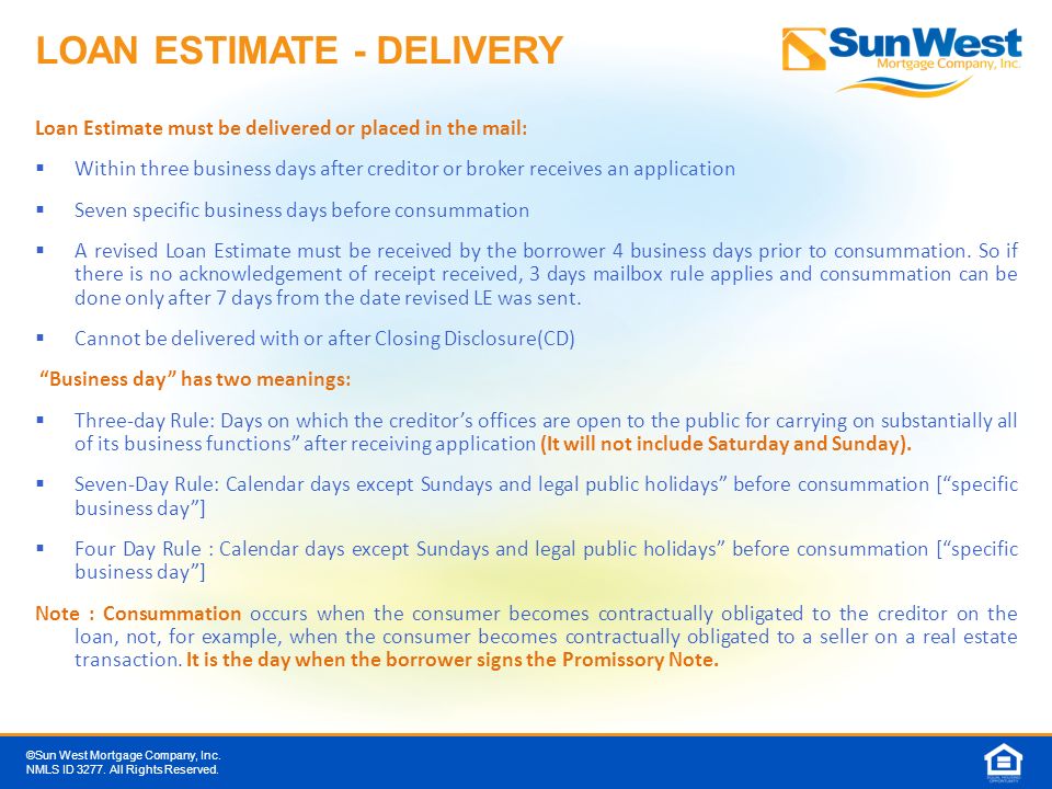 Closing Disclosure 3 Day Rule Chart