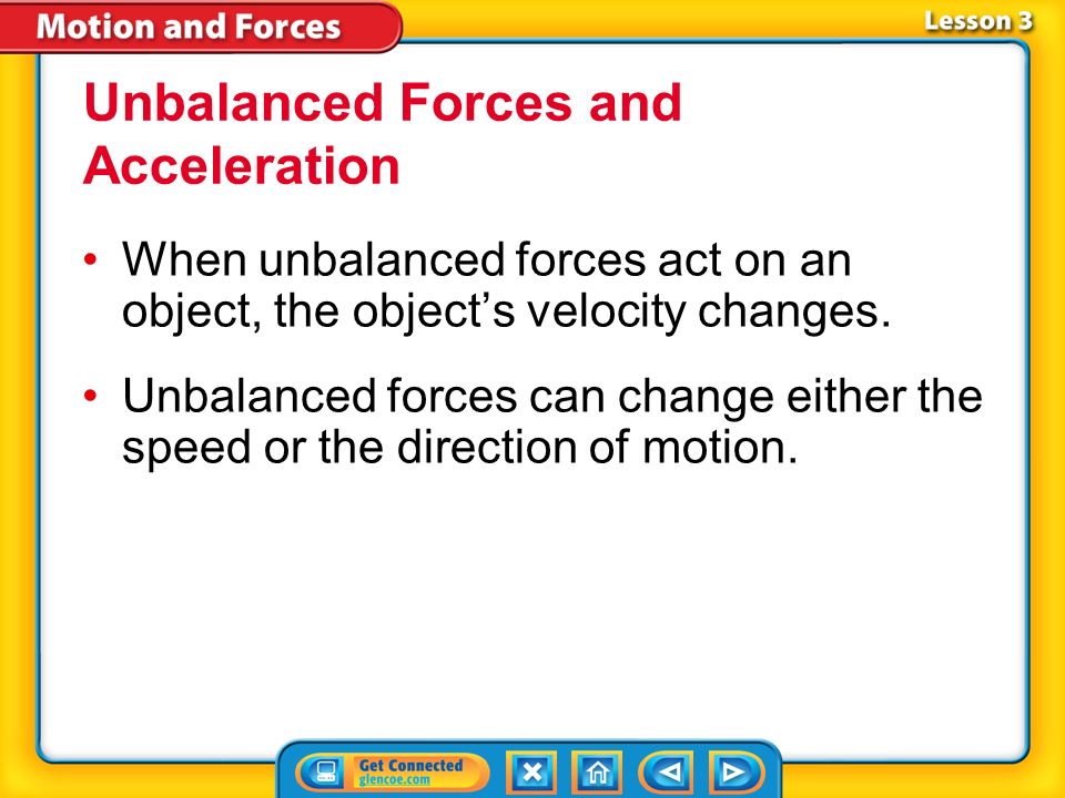 Unbalanced Forces and Acceleration