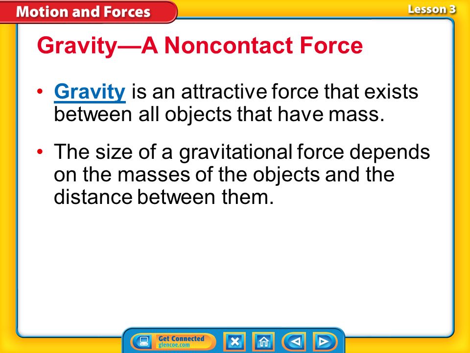 Gravity—A Noncontact Force