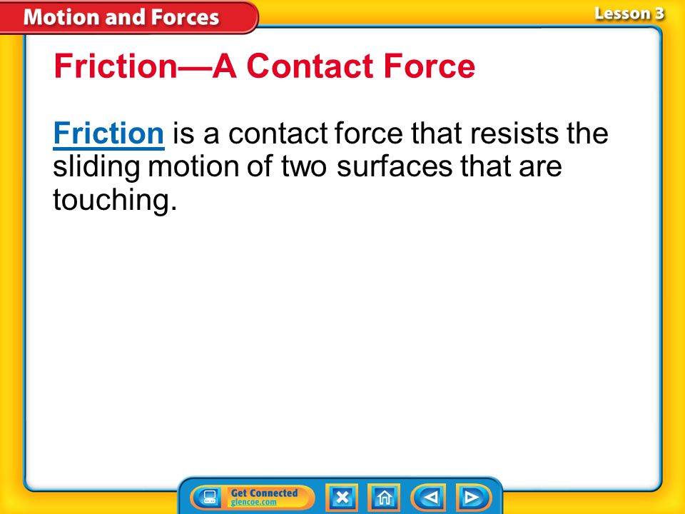 Friction—A Contact Force