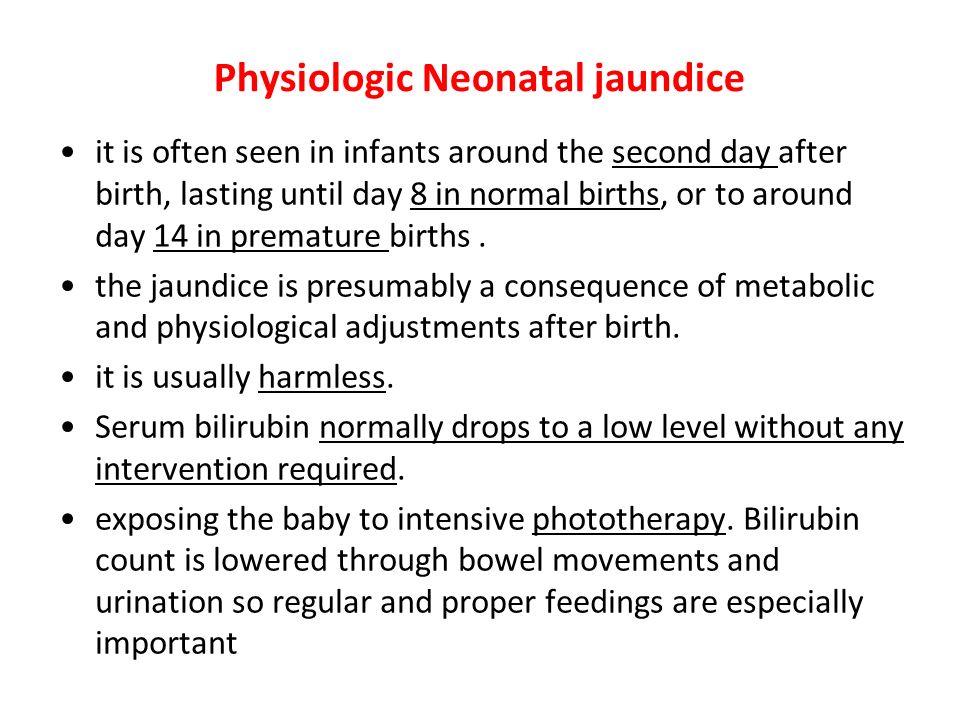 Physiologic Neonatal jaundice
