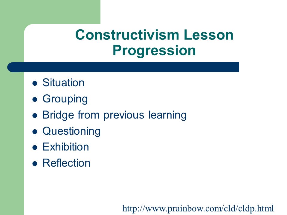 Constructivism Lesson Progression